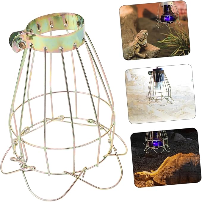 COLLBATH Heat Lamp to Prevent Burns Reptile Heating Lamp Net Cover Safe and Use
