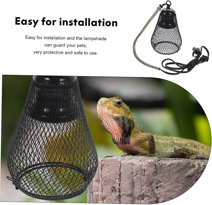 Abaodam Reptile Hide Scald Cover Lamp Bulb Lampshade Material Easy to Use Protect Your Pet