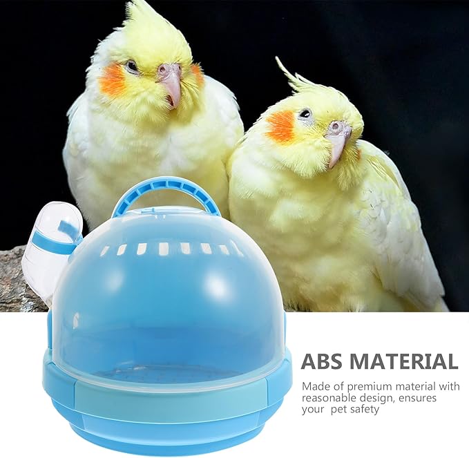 MERRYHAPY Portable Parrot Travel Cage with Shape, Lightweight Handheld Pet Bird Carrier with Galvanized Mesh Pad, Suitable for Budgerigar and Small Birds Outdoor Use