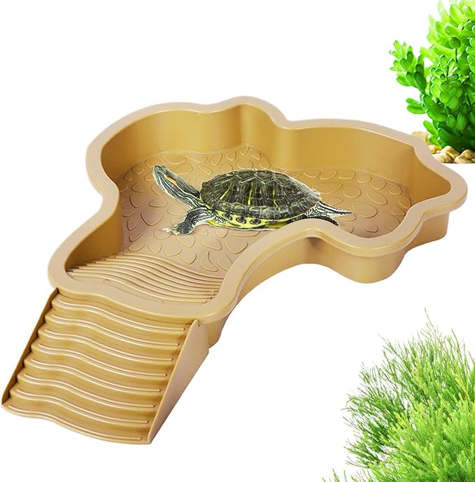 Turtle Bathing – Aquarium Turtle, Climbing Pet, Amphibian Basin | Shower Basin Turtles Bathing for Small Reptiles, Pet Care, Swimming, and Relaxation at Home or Garden