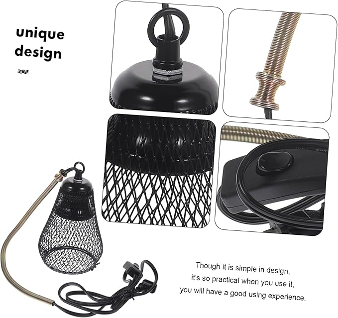 ORFOFE Pet Heated Lampshade Enclosure for Gecko Reptile Hide Scald Cover Light Cover Us Plug