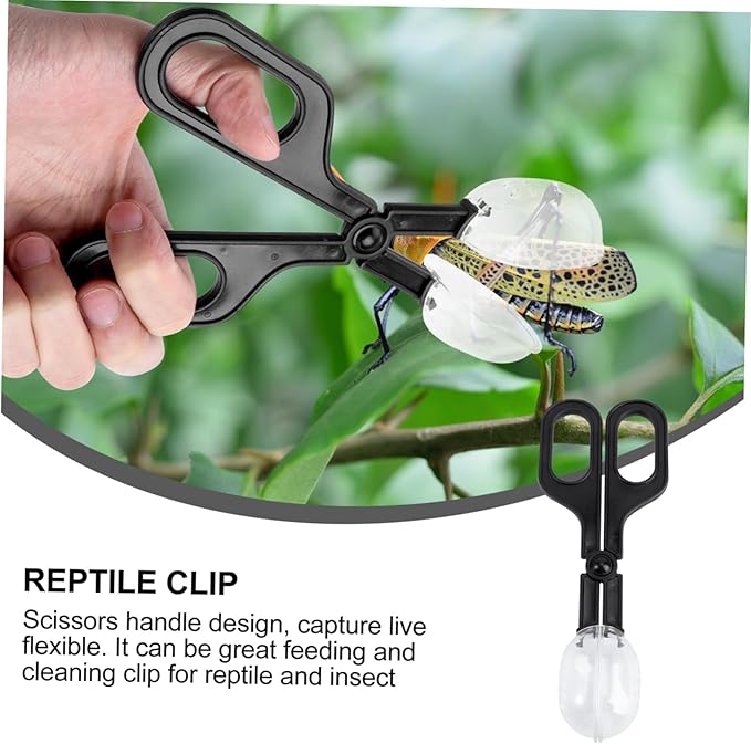 3Pcs Reptile Feeding Clip Durable Cleaning Tool for Crickets Locusts Flexible Design for Easy Use Pet Care and Breeding