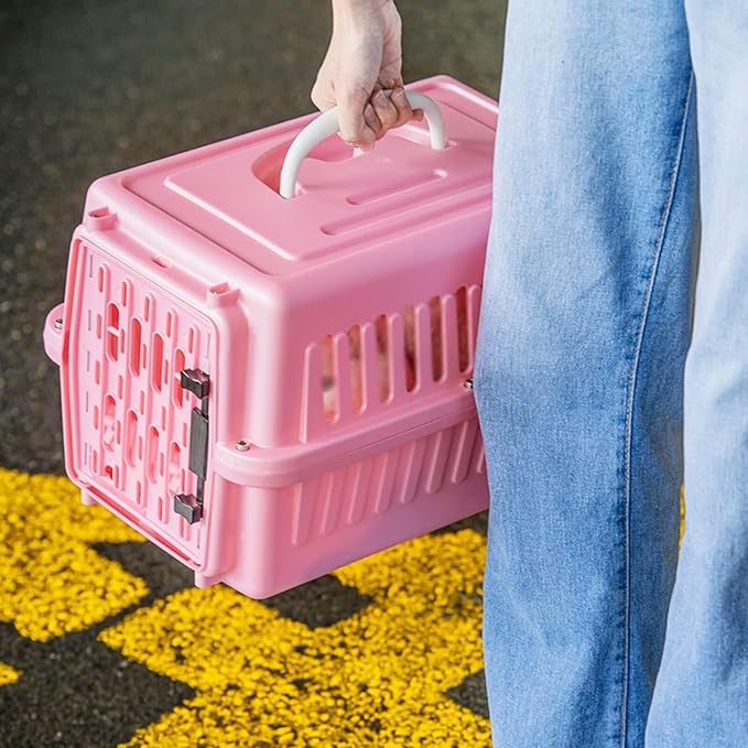 Breathable Bird Travel Cage, Lightweight Parrot Carrier, Portable & Safe Bird Cage for Parrots, Small Birds, Pets, Pink