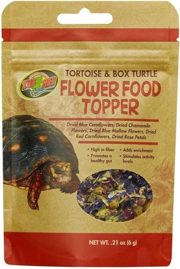 Zoo Med Tortoise & Box Turtle Flower Food Topper 1.4 oz - Pack of 1