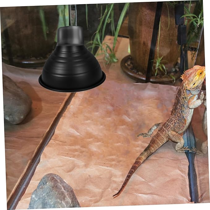 Luxshiny Reptile Lampshade Insulated Heat Lamp Cover Accessory for Pet Reptiles Reflective Design for Optimal Lighting Easy Maintenance