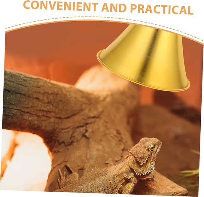 Happyyami Reptile Heat Lamp Reflector Heat Lamp Shade Insulation Safety Pet Heater Shade for Enclosures
