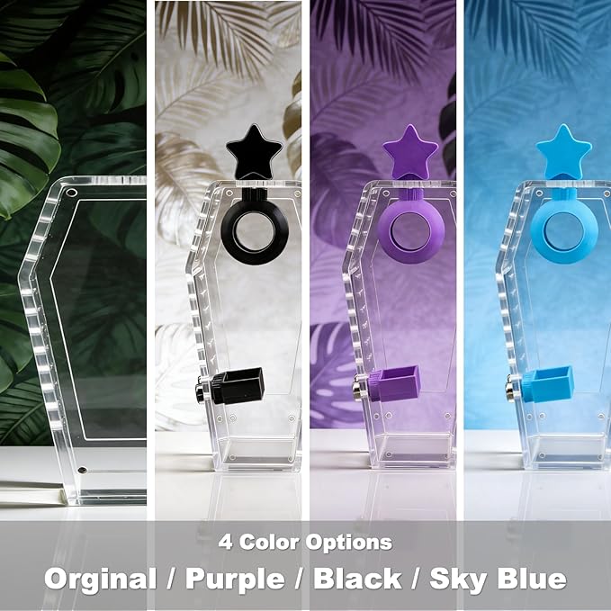 Jumping Spider Enclosure Jumping Spider Enclosure Kit Desktop Habitat Small Reptile Glass Terrarium Insect Accessory Set with Water Container Hiding Area(Blue)