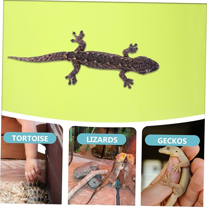 Happyyami 200m Crested Gecko Tank Accessories Reptile Carpet Mat for Bearded Dragon Snake Lizard Tortoise Terrarium Liner