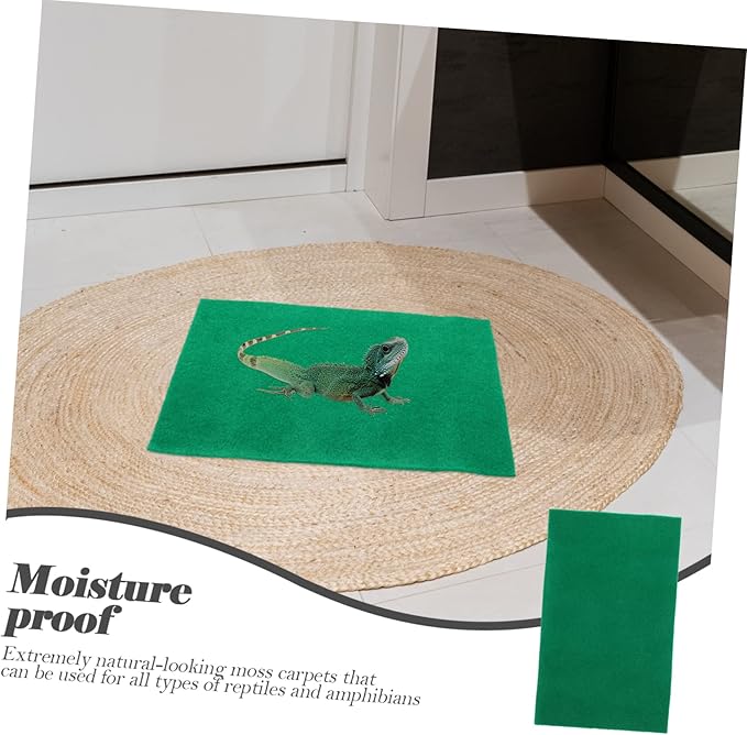 Yardwe 2pcs Reptile Mat Tortoise Enclosure Snake Bedding Wear-Resistant Decorative Carpet