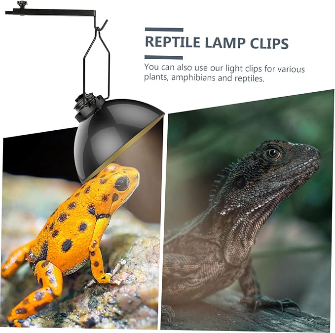 Milisten 10Pcs Reptile Lampshade Clamps Durable Iron Fixators for Climbing Pets Securely Stabilize Light Fixtures Reptile Lamp Supplies for Turtles and Lizards