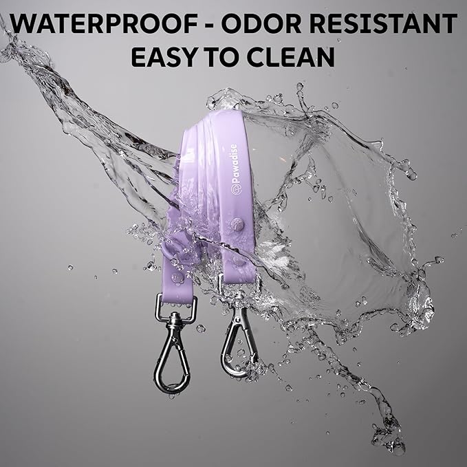 Dog Harness, Collar & Leash Set, Adjustable No Pull Harness with 3 Leash Clips, Waterproof Matching Collar & Leash, Breathable Comfort (Lilac, Medium)