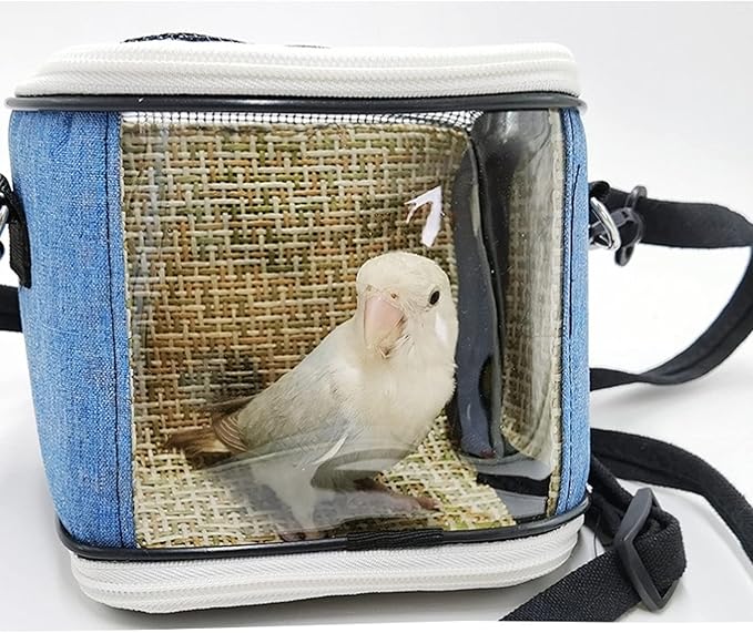 Flight Cage Bird Carrier Travel Cage Lightweight Bird Backpack Pet Bag for Small Birds or Habitat Bird Cage (Size : Small)