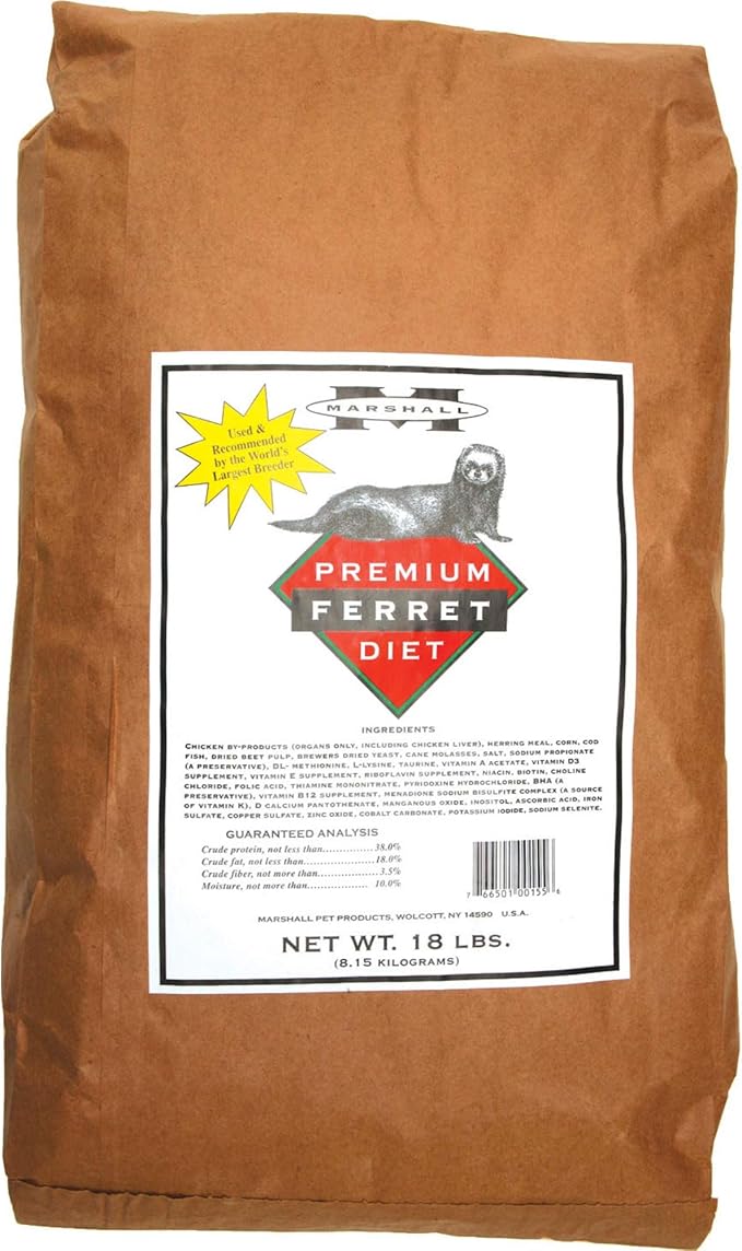 Marshall Premium Ferret Diet, 18-Pound Bag