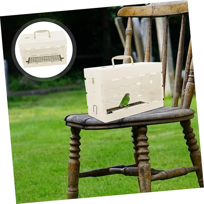 Mikikit Bird Carrier Travel Cage Lightweight Portable Small Bird Cage for Parakeets Cockatiel Budgie