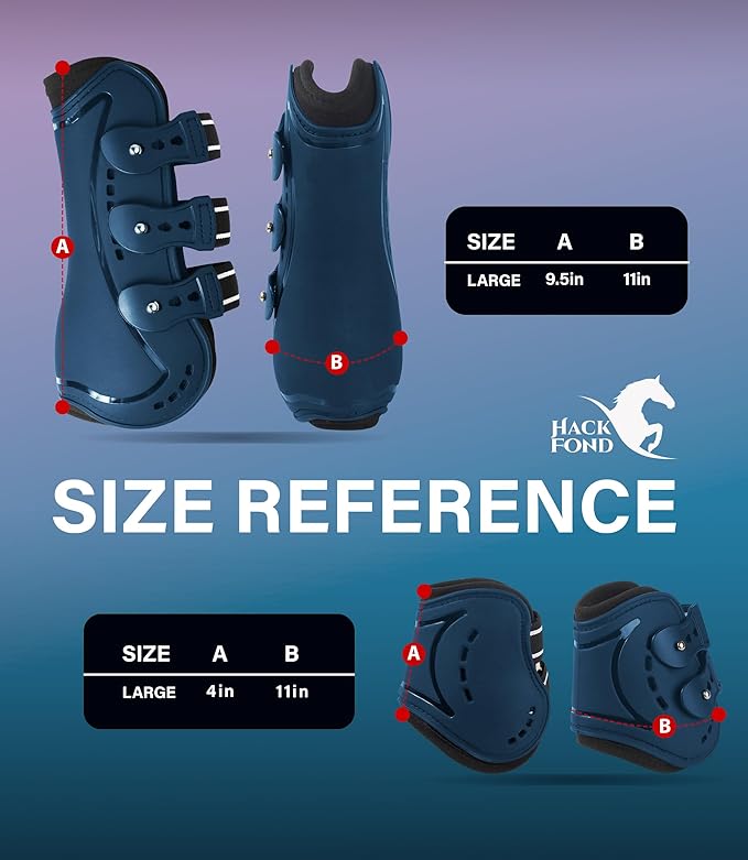 Horse Tendon Boots, Fetlock Boots & Open Front Boots for Jumping, Set of 4, Horse Protection Leg Guard