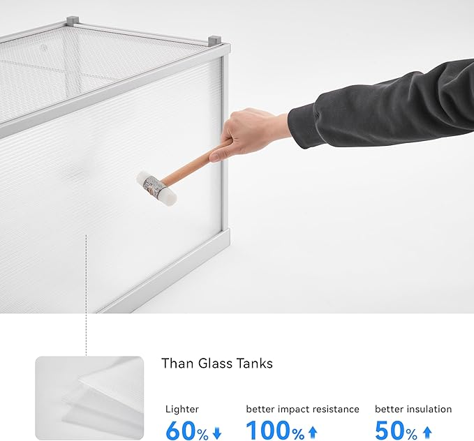 101 Gallon Reptile Tank, Reptile Enclosure for Easy Maintenance, Top Screen Ventilation & Glass Sliding Door 38x24x26''