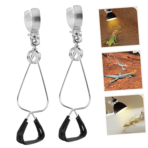 BESPORTBLE 10pcs Adjustable Reptile Dome Clamp Lamp Holder for Heating Lights Lightweight and Portable Fixture Strong Bearing Capacity for Turtles and Other Reptiles