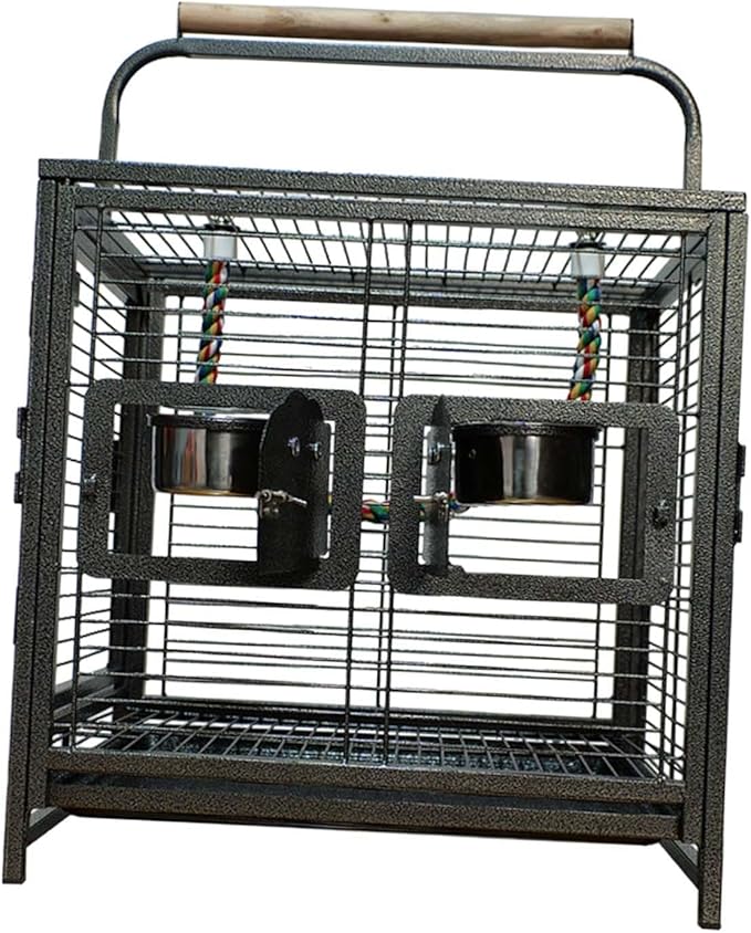 Parrot Carrier Cage Birdcage Lightweight Bird Cage with Handle for Finches Cockatiels Sugar Gliders Small Parrots