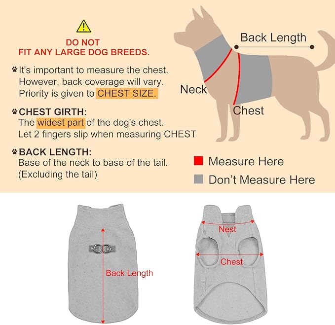 BEAUTYZOO XS Dog Sweaters, Soft Fleece Vest Pullover Dog Jacket with D-Ring Leash Attachment, Warm Winter Dog Clothes Cold Weather Doggy Chihuahua Sweater for Small Dogs Cats Boy or Girl, Blue XSmall