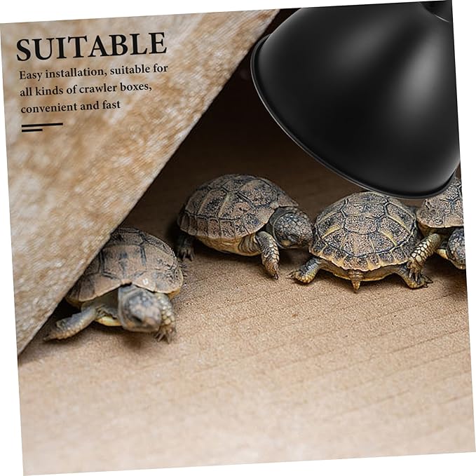 Cabilock 1pc Reptile Lamp Dome Reflector Cover Heat Lamp Guard for Reptile Enclosure Easy Installation Optimal Light Direction for Lizards Snakes and Turtles