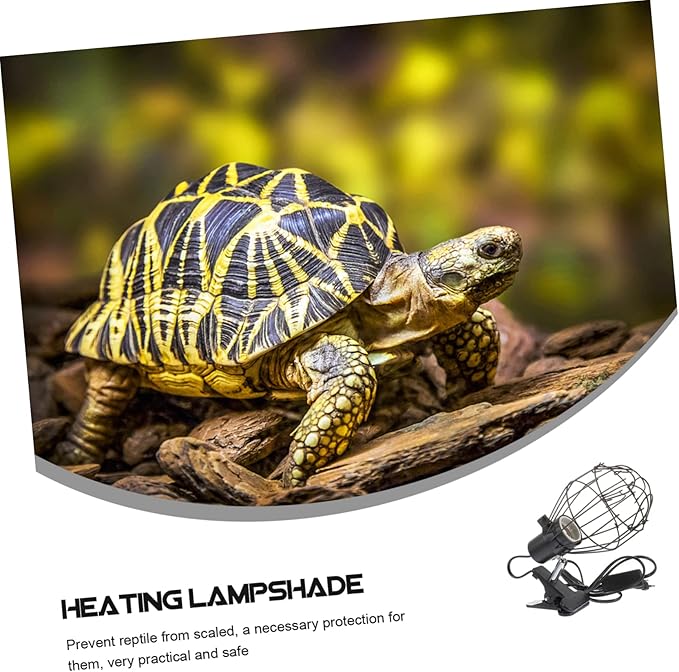 BESPORTBLE 1Pc Scald Art Lamp Shade for Reptiles Durable Mesh Heating Light Cover Compatible with Ceramic Bulbs Easy to Install US Plug