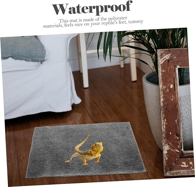 MERRYHAPY 2pcs Reptile Bedding Absorbent Pad Heat Preserving Reptile Tank Accessories