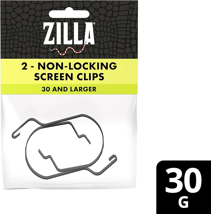 Zilla Reptile Terrarium Fresh Air Screen Non-Locking Clips, 2 Pack, Large
