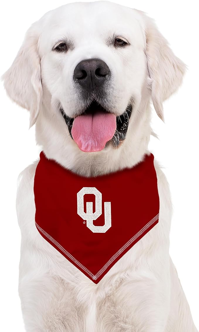 Pets First NCAA Oklahoma Sooners TIE Bandana, Size Small/Medium. Dog Bandana Scarf Bib for Pet Cat Dog. The Ultimate Game-Day, Party Bandana