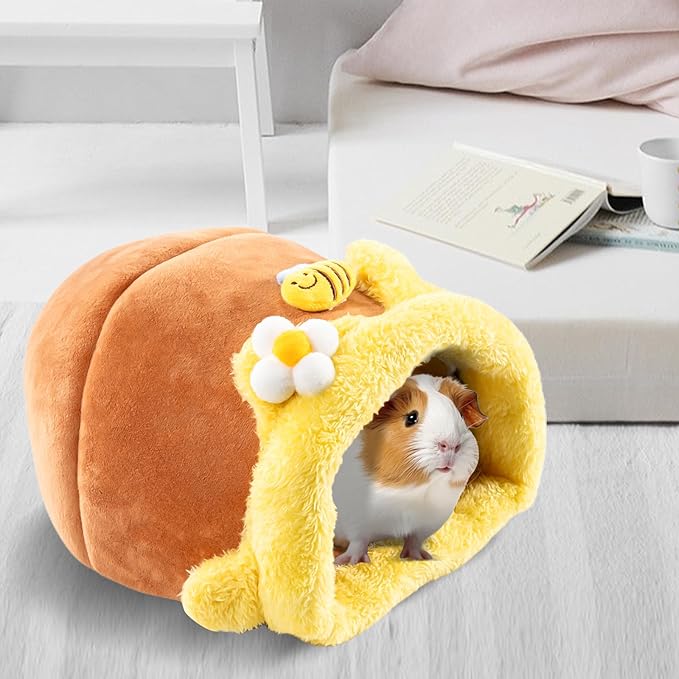 Avont 2 Pack Guinea Pig Bed House Hideout, Small Animal Hideaway Cage Accessories, Washable Sleeping Bed for Dwarf Rabbits Chinchillas Hamsters Hedgehogs Ferrets Bearded Dragons and Rats -Fruit