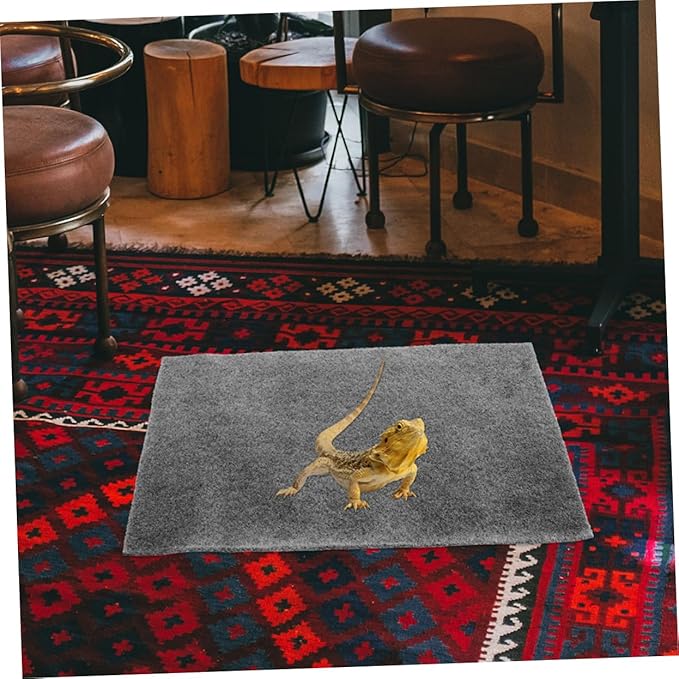 LIOOBO 3PCS Reptile Mat for Tortoise Lizard and Gecko Moisture Absorbing Terrarium Carpet Substrate Liner Non-Adhesive Reptile Bedding for Tanks and Habitats