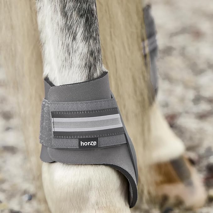 HORZE Adepto Fetlock Boots - Steel Grey - Horse