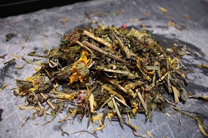 Arcadia Optimised52 Freshly Pressed Tortoise Food 1KG – All-Natural Tortoise High Fiber Diet with 52 Species of Grasses Herbs and Flowers, Complete Reptile Food with Bee Pollen, Calcium and Probiotics