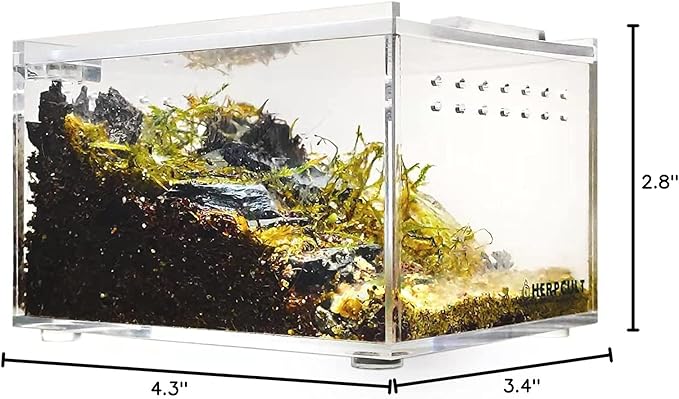 Herpcult Magnetic Acrylic Mini-Flat Enclosure 3 x 4 x 2.5