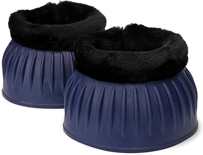Shires ARMA Fleece Trim Bell Boot (Navy, Pony)