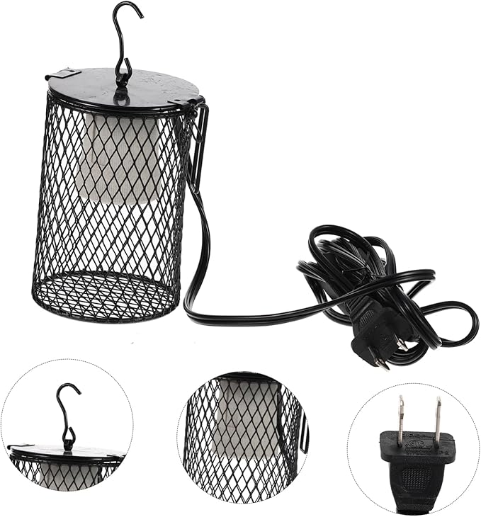 Abaodam Reptile Decor Lampshade Scalding Cover for Reptile Tank Lamp Hanging Incubator Lampshade Mesh