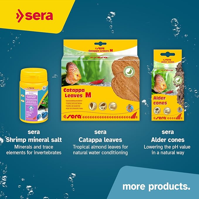 Sera Shrimp Granules, 1.9 oz I Premium Shrimp Food with spirulina & Alder Cones | Provides Healthy Growth, molting & Fertility | No Dyes or preservatives | Ideal for Fresh & Marine Water Shrimps