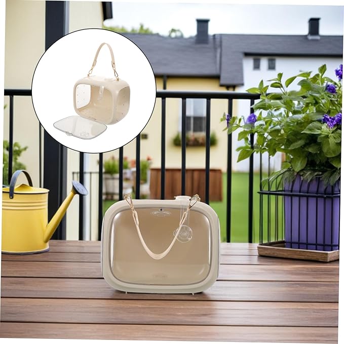 VANZACK Portable Small Bird Carrier Travel Cage with Breathable Mesh Panels for Parrots Canaries Lovebirds Lightweight Ventilated Clean Parrot Takeout Bag for Outdoor Trips and Traveling