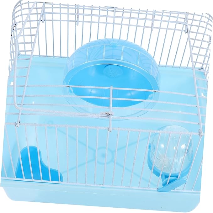 Mikikit Hamster Cage Pet Cage Travel Carry Rat Cage Hamster House Small Pets Supplies Hamster Toy Accessories
