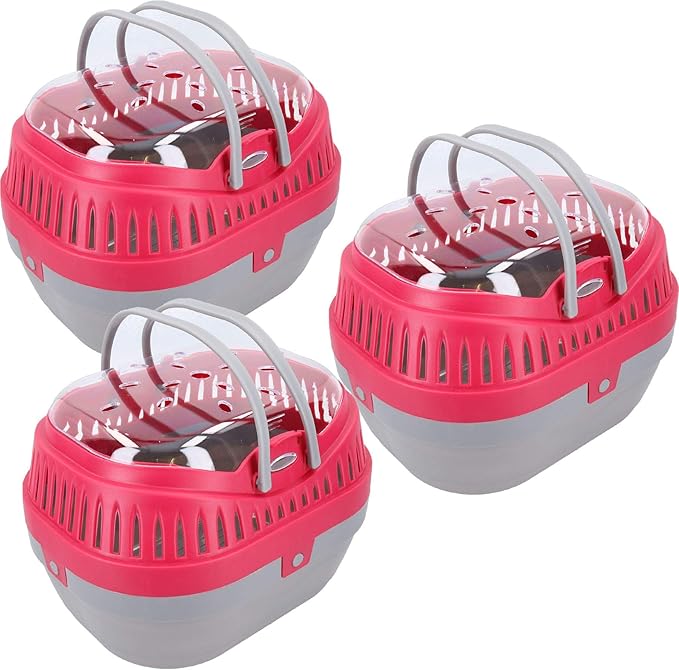 Large Red Small Animal Guinea Pig Rat Degus Pod Carrier Travel Cleaning Pod x3