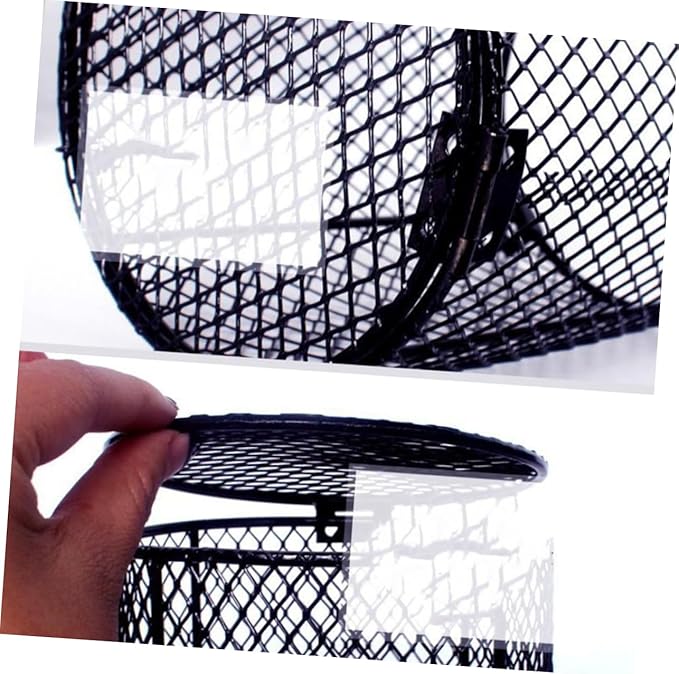 Yardwe Reptile Scalding Lampshade Cover for Heating Lamp Black Sturdy PET Lampshade for Reptiles Prevents Burns