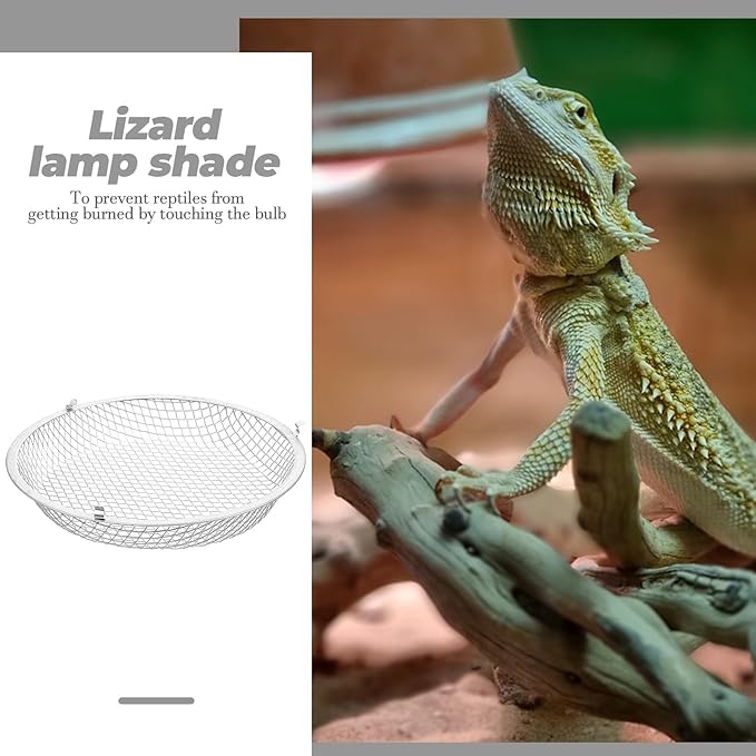 Mipcase Reptile Heat Lamp Cover 8.5 Inch Reptile - Scald Mesh Lampshade Box Insulation Shade Protection Guard for Pet Snake Lizard Turtle