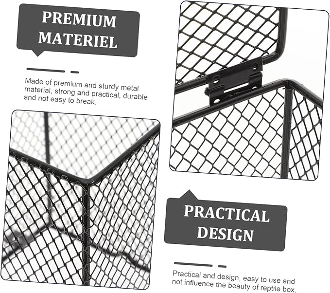 Toddmomy Reptile Heat Lamp Mesh Cover Scald Shade for Crawler Living Tanks High-Strength Material Easy to Use for Turtles Lizards and Birds