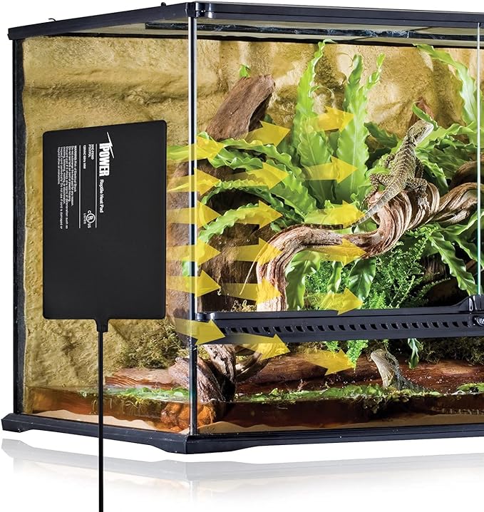 iPower 8 by 12-Inch 16W Reptile Heat Mat, Under Tank Warmer Terrarium Heat Pad for Turtles Lizards Frogs and Other Small Animals, Multi Sizes