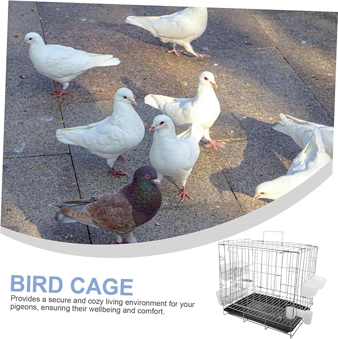 Portable Bird Breeding Cage with Removable Feeding Tray for Pigeons Finches and Canaries Versatile Folding Design for and Cleaning