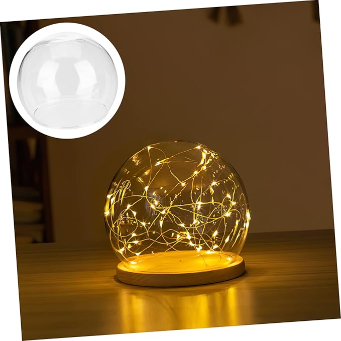SOLUSTRE 2pcs Flower Protector Ornament Glass Dome Micro Landscape Terrarium Supplies