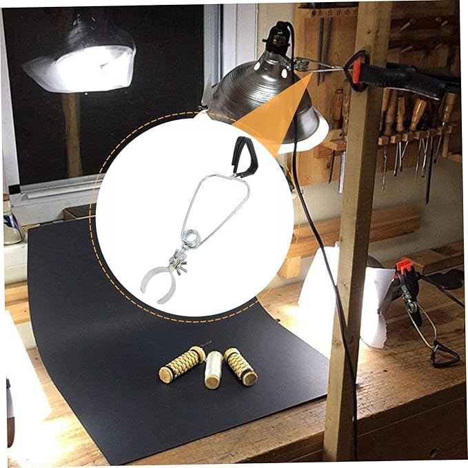 BESPORTBLE Aluminum Reptile Light Clamp Ceramic Lamp Holder and Spring Clip Adjustable Metal Reptile Lamp Fixture for Bearded Dragons Snakes Lizards and Turtles