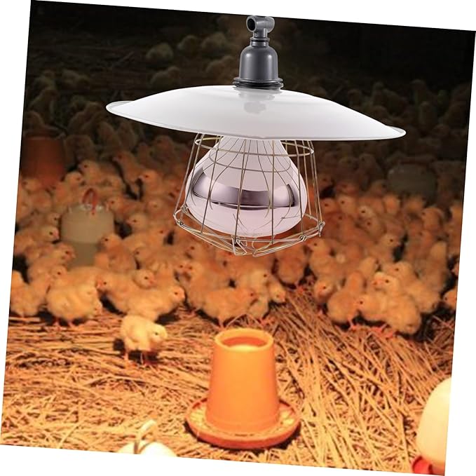 Kisangel Livestock Heat Lamp for Pigs and Poultry Heating Lamp for Safe and Heat Preservation Easy Install and Design for Reptiles and Pets