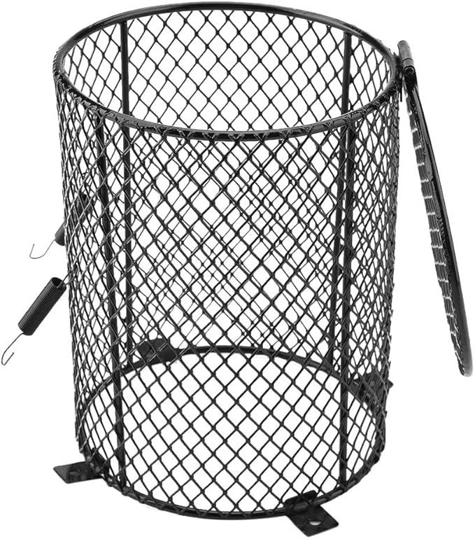 FastUU Mesh Cover Heating Lamp Shade, Day Night Ceramic Light Bulb Heat Lamp Mesh Cover Heating Lampshade, Spotlight Ceramic Light Bulb for Reptile for Pet(Round)