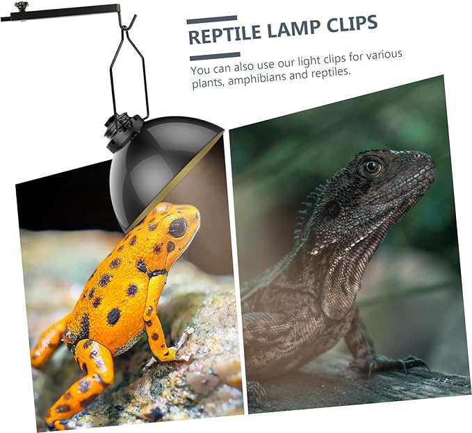 balacoo 12pcs Reptile Light Fixing Clips Clamp for Reptile Lampshade Easy to Install Accessories for Tortoise Snake Lizard