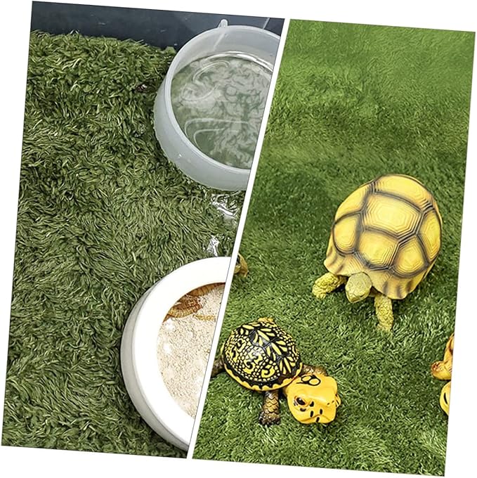 Lifelike Fake Lawn Reptile Carpet for Amphibians and Tortoises Moisture Retaining Home Terrarium Mat 100% Safe for PET Use